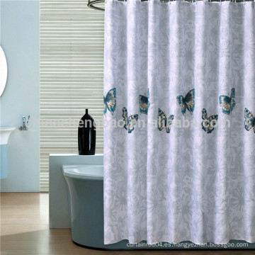 2016 nuevo óvalo de aluminio pista de la mariposa impresa cortina de ducha